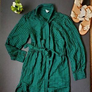 A new day black and green checkered dress